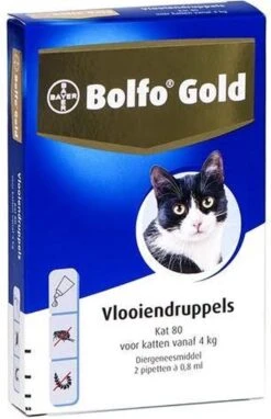 Bayer Bolfo Gold 40 Anti Vlooienmiddel - Kat - 0 Tot 4 Kg - 2 Pipetten -Kattenbenodigdheden Winkel 776x1200