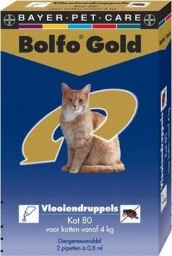Bayer Bolfo Gold 80 Anti Vlooienmiddel - Kat - > 4 Kg - 4 Pipetten -Kattenbenodigdheden Winkel 808x1200