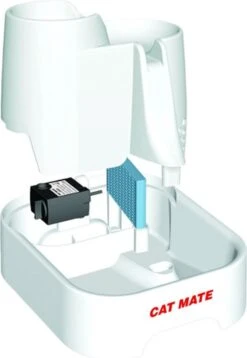 Cat Mate - Waterfontein Kat - Kattenfontein - Drinkfontein Kat - Fluisterstil - Poezen Fontein - Dieren Drinkbakken - Honden Fontein - 2 L -Kattenbenodigdheden Winkel 827x1200