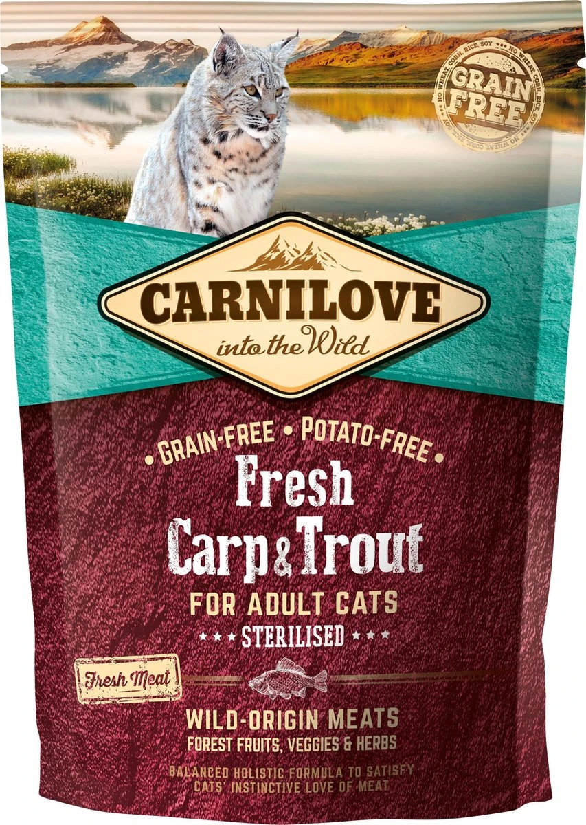 Carnilove Cat Grain Free Fresh Carp & Trout 6 Kg - Kat 6 Carnilove Cat Grain Free Fresh Carp & Trout 6 Kg - Kat - Afbeelding 4