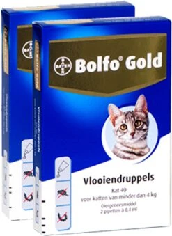 Bayer Bolfo Gold 40 Anti Vlooienmiddel - Kat - 0 Tot 4 Kg - 4 Pipetten -Kattenbenodigdheden Winkel 875x1200 1