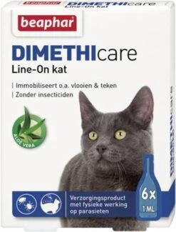 Beaphar DIMETHIcare Line On Kat - Vlooienbestrijding - 6 Pipetten -Kattenbenodigdheden Winkel 911x1200