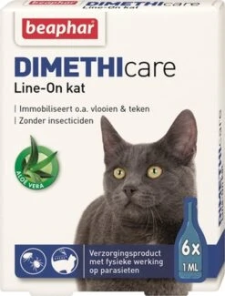 Beaphar DIMETHIcare Line On Kat - Vlooienbestrijding - 6 Pipetten -Kattenbenodigdheden Winkel 912x1200