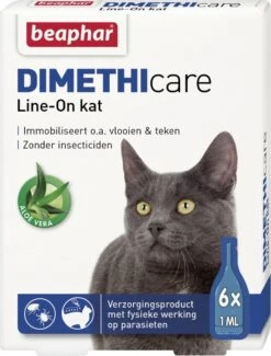 Beaphar DIMETHIcare Line On Kat - Vlooienbestrijding - 6 Pipetten -Kattenbenodigdheden Winkel 913x1200