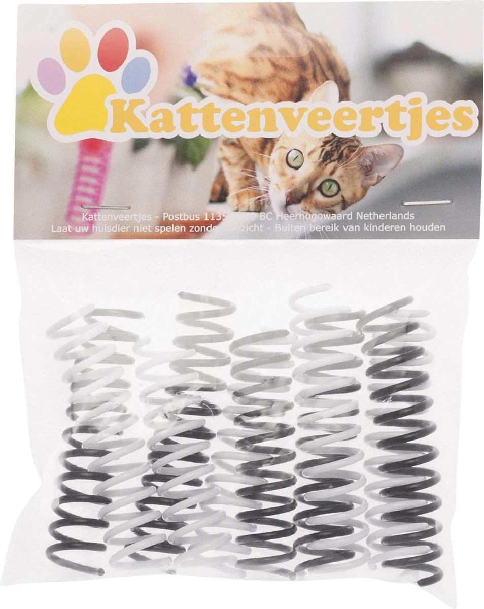 Kattenveertjes Klein - 10 Stuks | Zwart Wit | Kattenspeeltjes | Kattenspeelgoed 3 Kattenveertjes Klein - 10 Stuks | Zwart Wit | Kattenspeeltjes | Kattenspeelgoed - Afbeelding 2