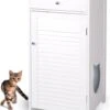 WONDERMAKE® Grote Kattenkast Houten Voor Kattenbak Kattentoilet, XL-kattenbak Dressoir Kastje Met Schuiflade, Designer Kattenhuis Met Kattenhol Kattenbakkast, Kasten Kast Voor Katten Binnen Hoog, 51 X 46 X 96 Cm, Wit 1 WONDERMAKE® Grote Kattenkast Houten Voor Kattenbak Kattentoilet, XL-kattenbak Dressoir Kastje Met Schuiflade, Designer Kattenhuis Met Kattenhol Kattenbakkast, Kasten Kast Voor Katten Binnen Hoog, 51 X 46 X 96 Cm, Wit -Kattenbenodigdheden Winkel 972x1200 2