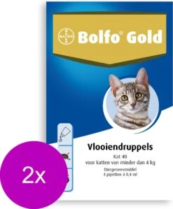 Bolfo Gold Kat 40 - Anti Vlooienmiddel - 2 X 4 Stuks 0 - 4 Kg 9 Bolfo Gold Kat 40 - Anti Vlooienmiddel - 2 X 4 Stuks 0 - 4 Kg -Kattenbenodigdheden Winkel 992x1200