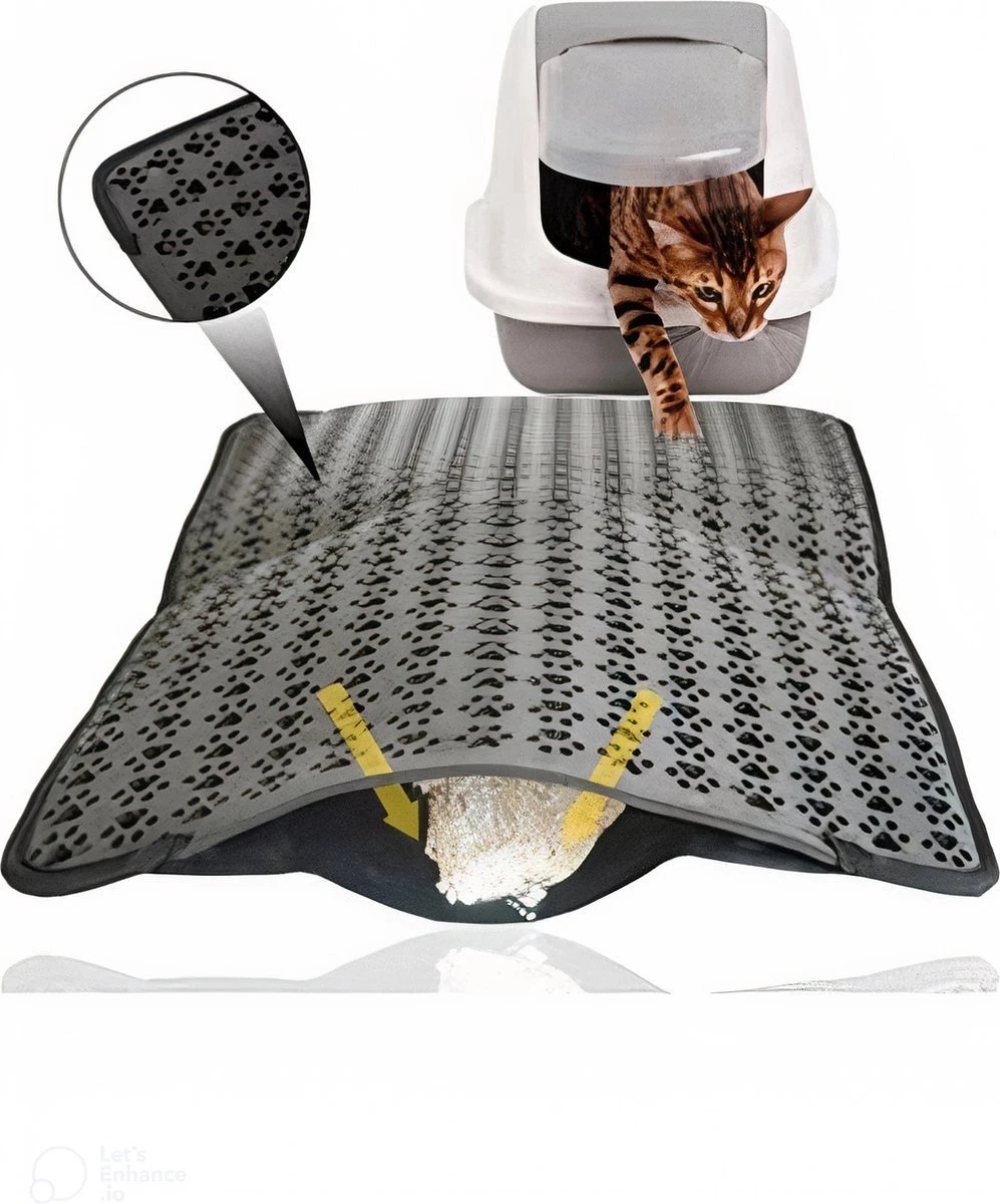 Lavida Home - Kattenbakmat - Grit Opvanger - 45 X 60 Cm - Dubbele Laag & Waterdicht - Katten Mat - Katten Mat Met Opvangruimte Voor Grit - Katten Mat - Kat Benodigdheden - Kitten - Gritmat Voor Poes - Grijs 3 Lavida Home - Kattenbakmat - Grit Opvanger - 45 X 60 Cm - Dubbele Laag & Waterdicht - Katten Mat - Katten Mat Met Opvangruimte Voor Grit - Katten Mat - Kat Benodigdheden - Kitten - Gritmat Voor Poes - Grijs